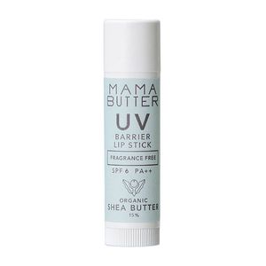 MAMA BUTTER(마마버터) 무첨가 UV 베리어 립스틱 SPF6 PA++ 【고보습 유기농 시어버터 함유】 (무향) 4g