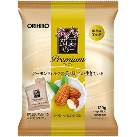 Purun和蒟蒻果冻优质杏仁牛奶