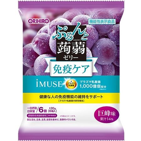 Purunto蒟蒻果凍袋裝血漿乳酸菌（巨峰葡萄口味）