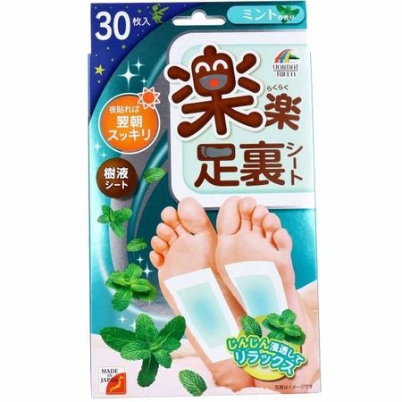 Rakuraku 鞋底垫 - 树液垫，薄荷香，30 片装