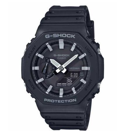 【G-SHOCK】八角形 GA-2100-1AJF 碳纖核心防護