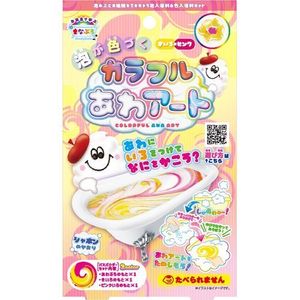 學習在浴室Manaburo五顏六色的藝術基羅×粉紅色泡沫和髮型浴缸套裝