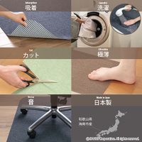 SANKO Under-Desk Foot Mat / Chair Mat, Cream, KQ-77