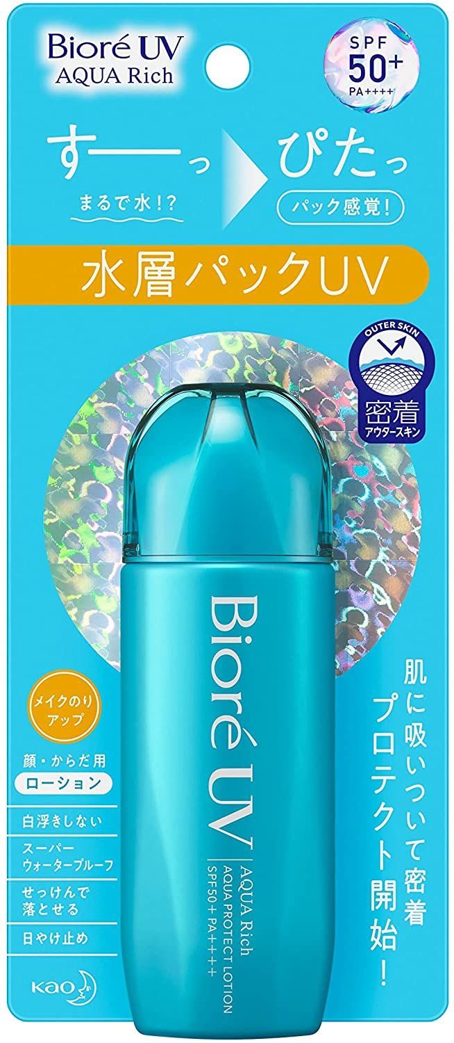 비올레 UV 아쿠아 리치 아쿠아 프로텍트 로션 수층 팩 UV SPF50+ PA++++ 70ml