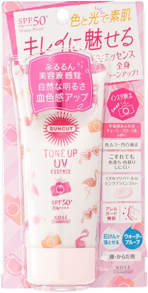 Kose Sun Cut Tone UV Essence Pink Flamingo SPF50 + PA +++ + 80g