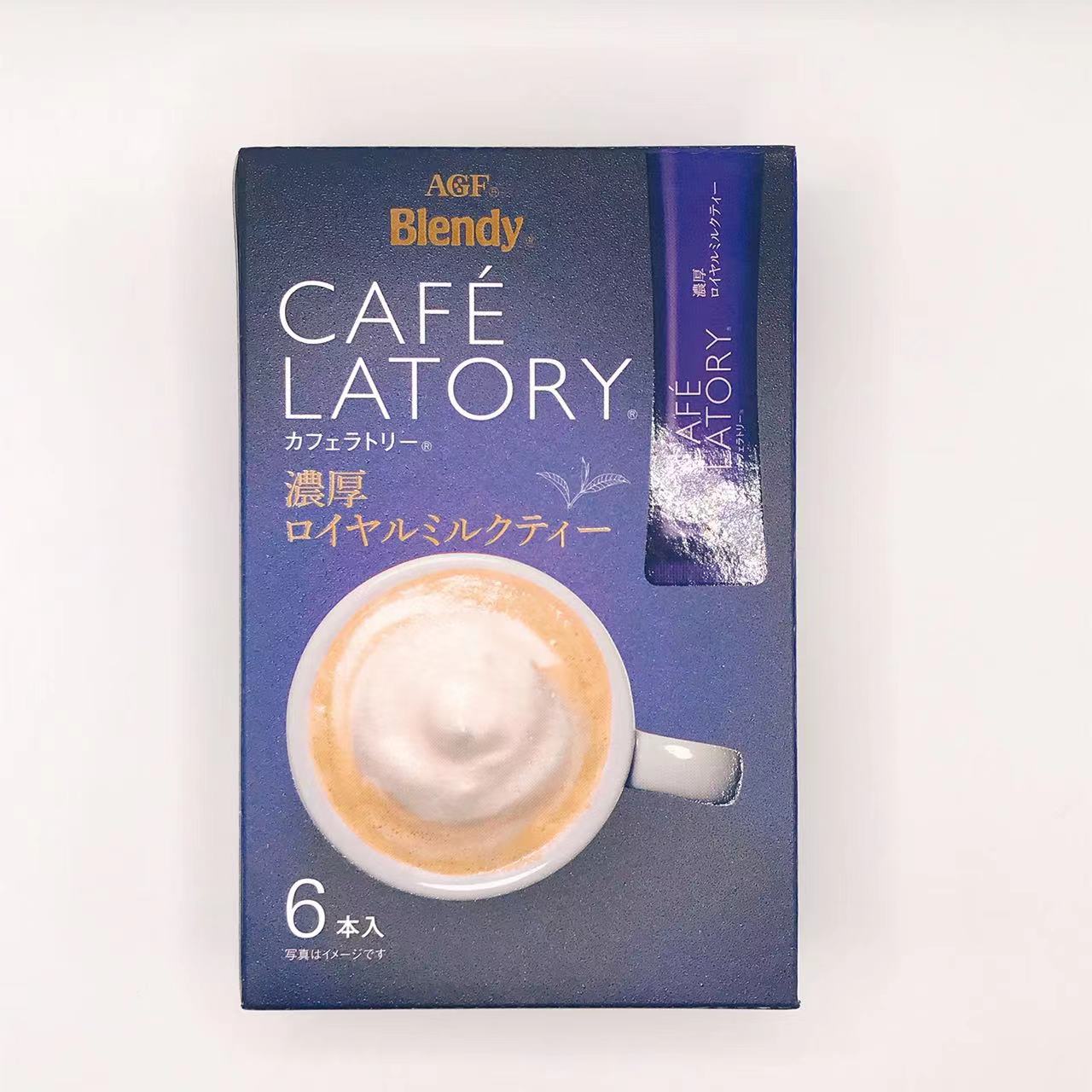 味之素AGF Blendy AGF Brendy Cafe Ratery Stick Coffee豐富的皇家奶茶（11G * 6）