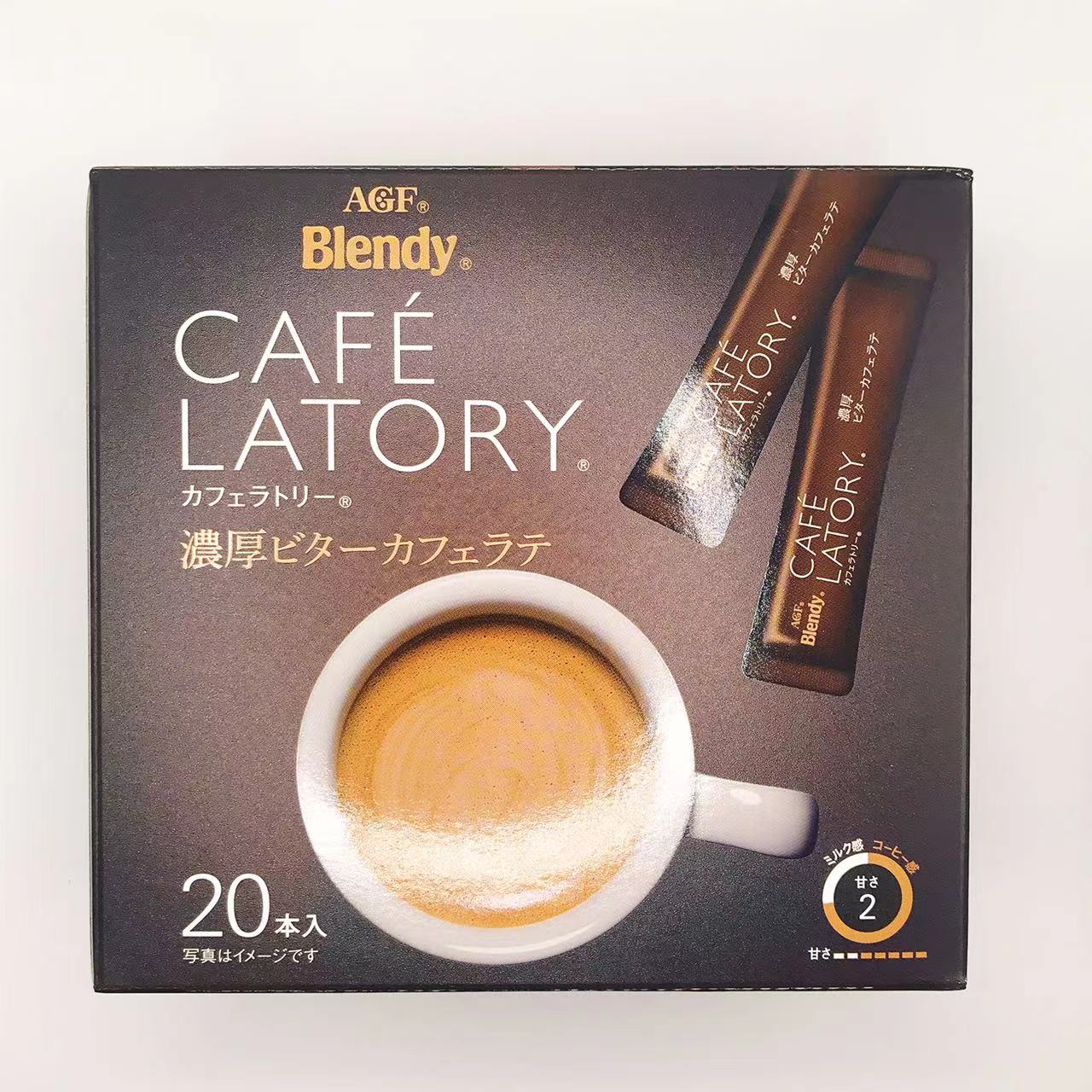 味之素AGF Blendy AGF Brendy Cafe Ratery Stick Coffee豐富的苦咖啡吧（9.1g * 20件）