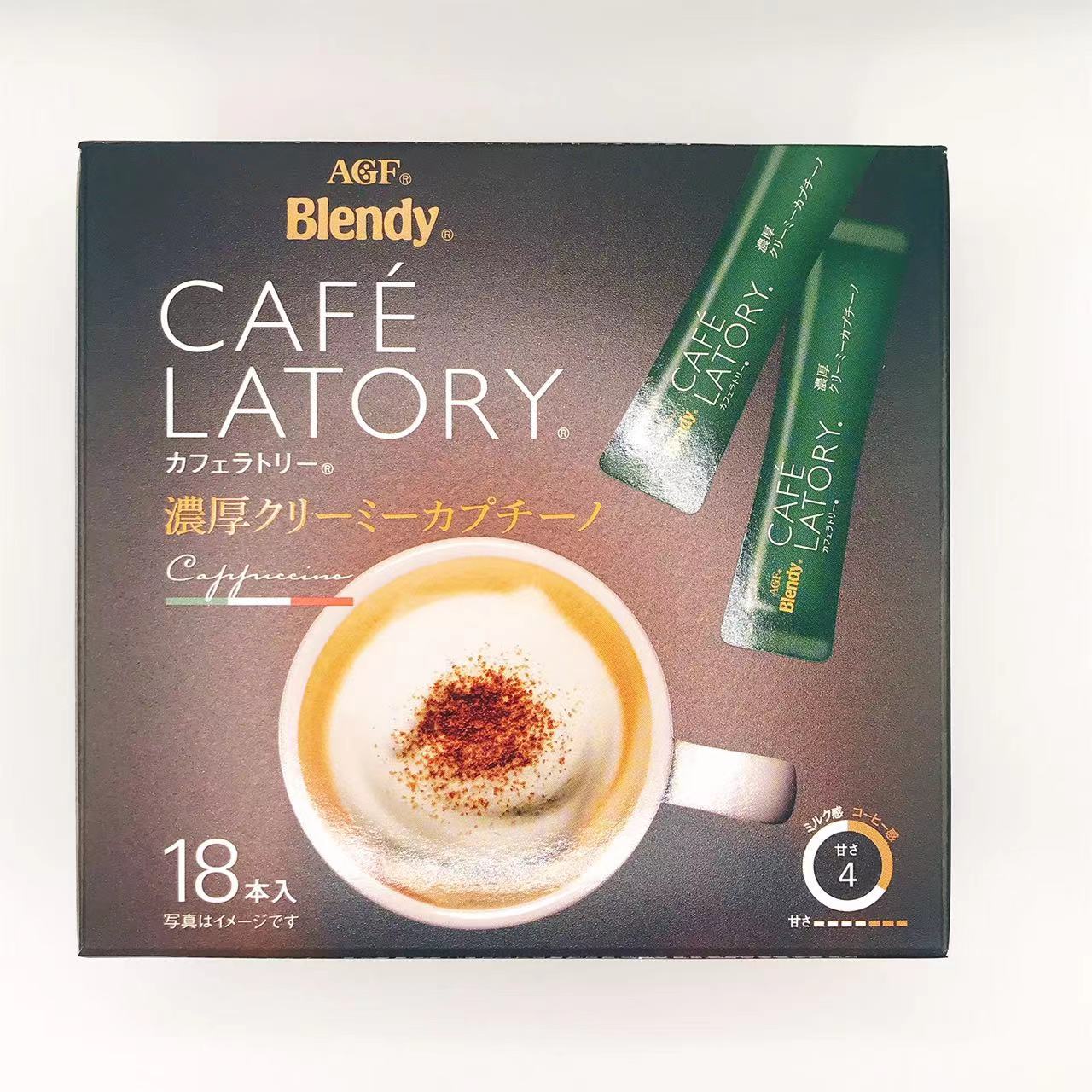 味之素AGF Blendy AGF Brendy Cafe Ratery Stick Coffee豐富的Creaty Capp Cape（11.5g * 18）