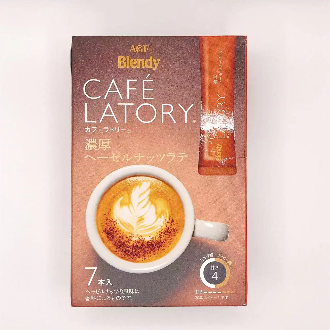 味之素AGF Blendy AGF Brendy Cafe Ratry Stick Coffee富含榛子螺母已故（10.5 G * 7）