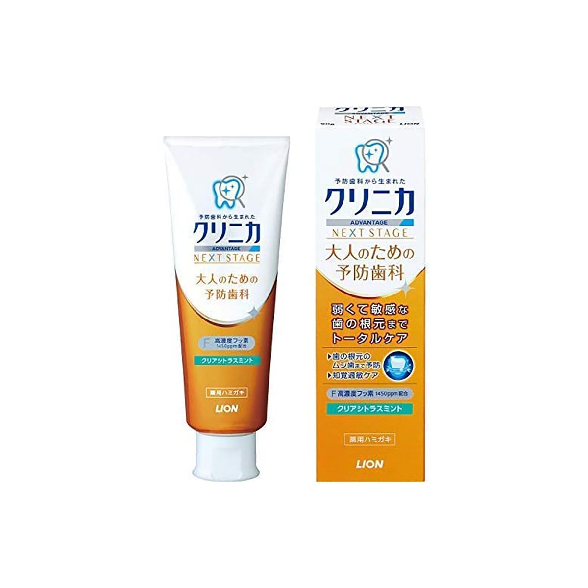 Lion Clinica Advantage Nextstage Hami Gaki Clear Citrus Mint 90G