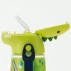 Skater Dinosaur Pattern Boys Children's Die-Cut Straw Water Bottle PSHC4DK 420ml