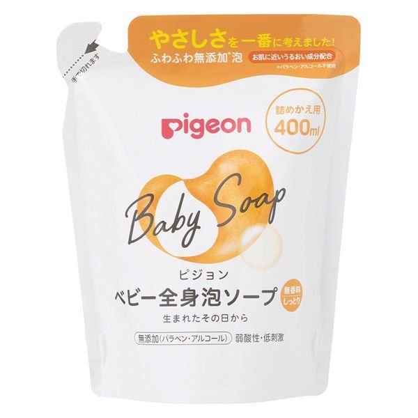 Pigeon baby whole body foam soap moist no fragrance refill