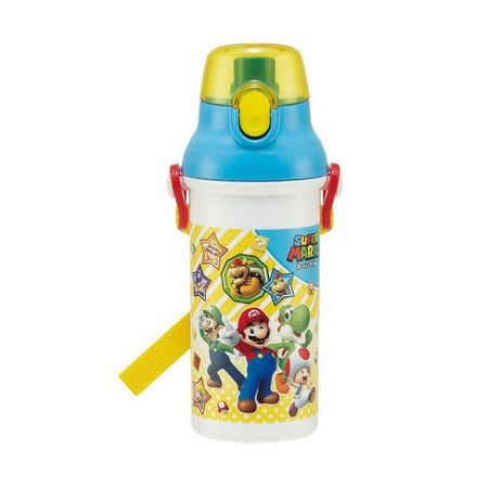スケーター 子供用 プラスチック 水筒 銀イオン Ag+ 抗菌 スーパーマリオ21 PSB5SANAG 480ml