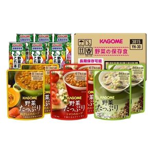 [Emergency food] Kagome vegetable preservation food set YH30 5 years and 6 months storage 1 case (6 pieces+6)