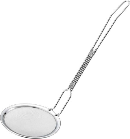 Yoshikawa Cooking Iroha Hand-rolled Scum Remover YJ2812 Silver Total length 20.5 x diameter 8cm Made in Japan