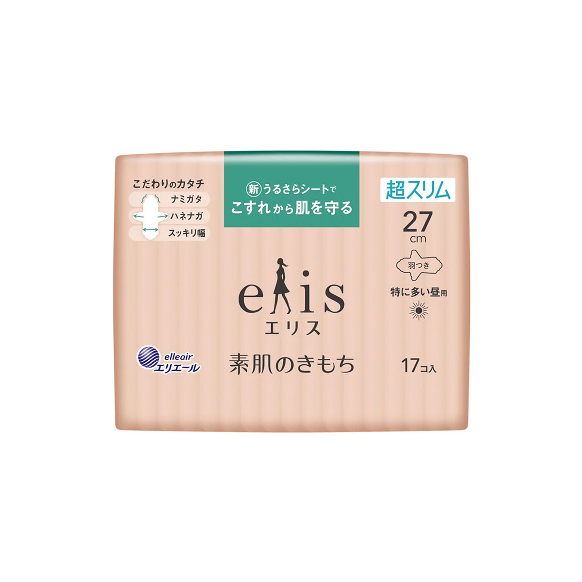 大王製紙 elis Daio Paper Ellis Bare Skin Super Slim Super Slim 27厘米（17件）