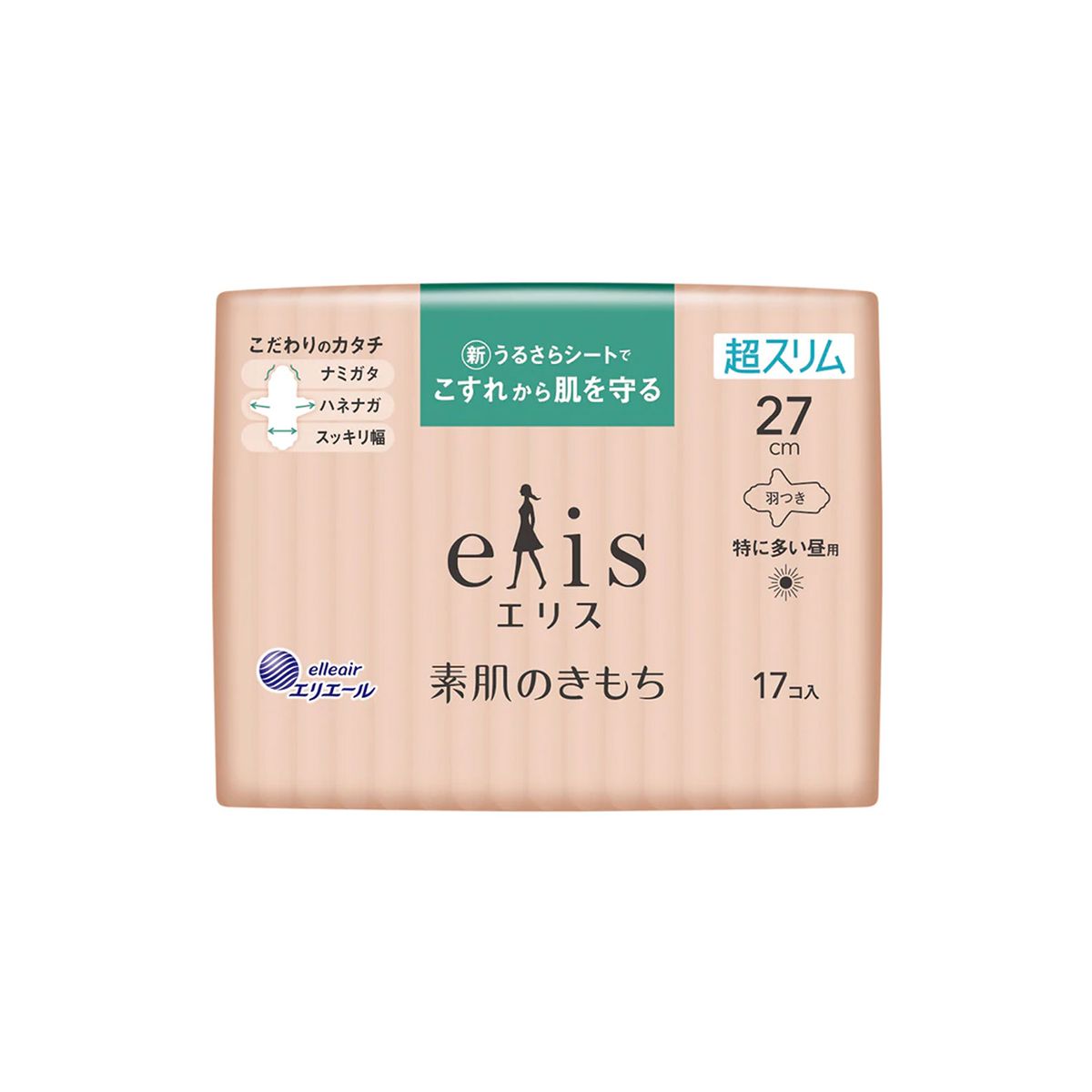 Daio Paper Ellis Bare Skin Super Slim Super Slim 27厘米（17件）