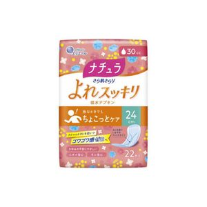 Daio Paper Natura慢性皮肤清爽吸水餐巾24厘米长30cc（22件）