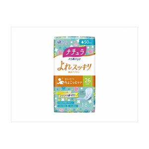 Daio Paper Natura慢性皮膚清爽吸水餐巾26厘米長50cc（18件）