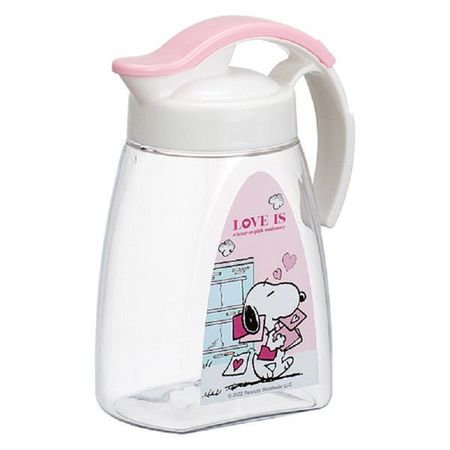 Iwasaki Kogyo Water Bottle Vertical/Horizontal Slide Pitcher Snoopy K-1261 LP 1.3L