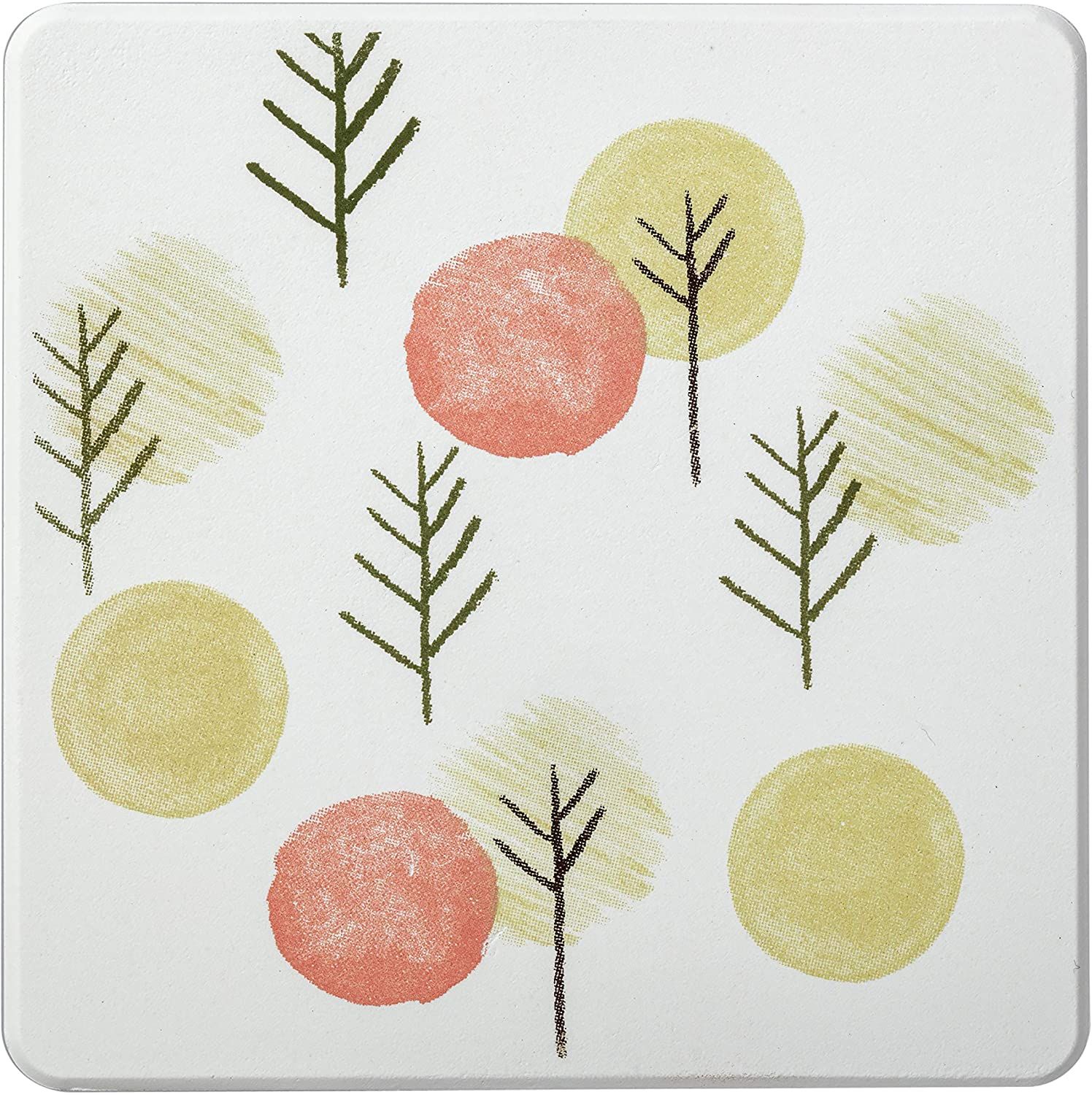 KARARI (Karari) Diatomaceous earth coaster Square Forest 1 Anethyst Company