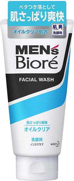 Kao Men's Biore Clean Oil Clear Face Wash 130g