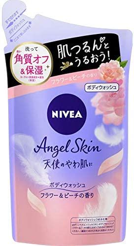 Kao Nivea Angel皮肤沐浴花和桃子补充360ml