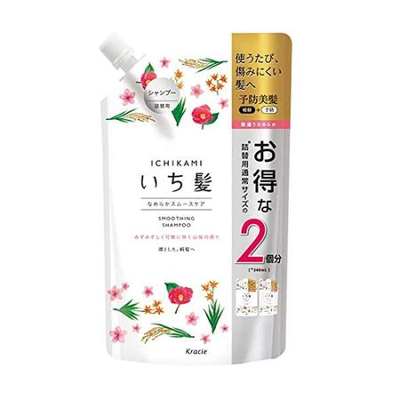 Ichikami 顺滑护理洗发水补充装（2份）680毫升