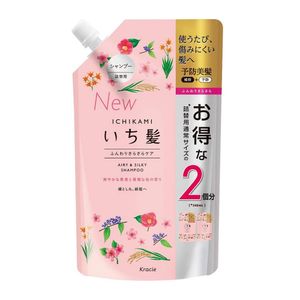 Ichi頭髮蓬鬆和光滑護理洗髮水補充（2次）680毫升