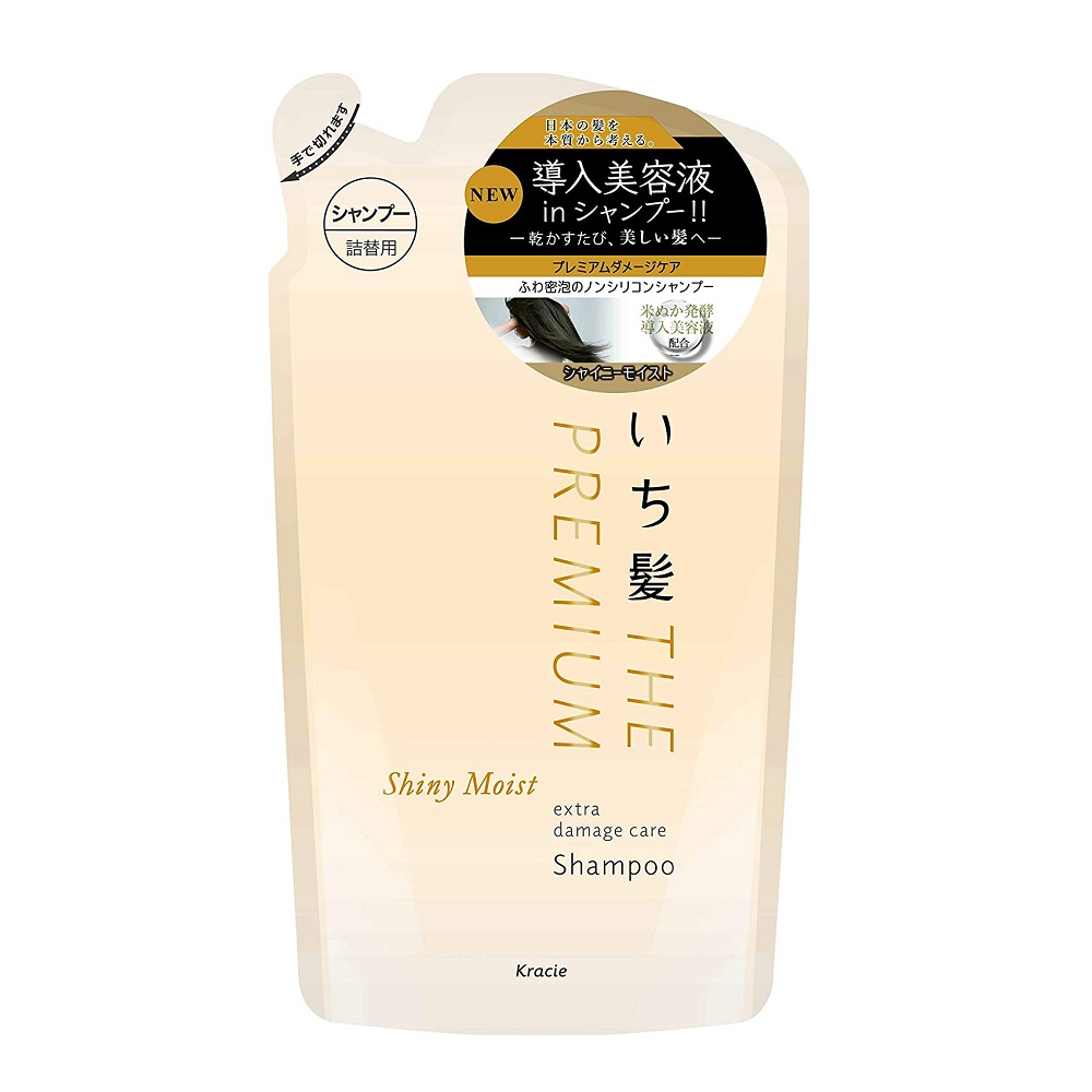 Kracie ICHIKAMI ICHIKAMI THE PREMIUM 強效傷害護理洗髮精 閃亮保濕 補充裝 340ml