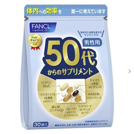FANCL 年代別補充 FANCL 芳珂 50代的綜合保健品 男性用 30包（1包中7粒）