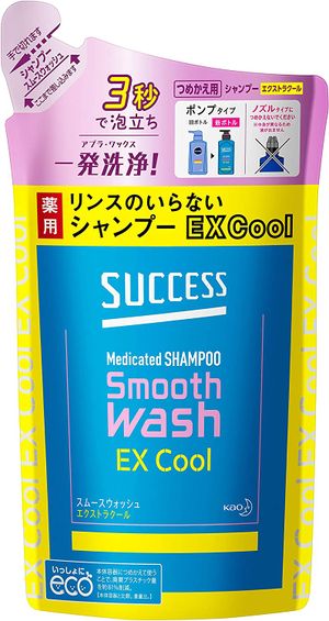 KAO成功沖洗需要藥用洗髮水光滑洗滌額外的涼爽320毫升
