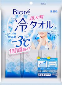 Kao Bioré Cooling Towel Wipes (Unscented), 5 Sheets