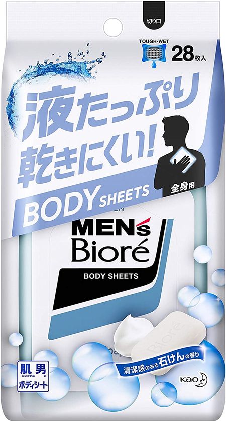 카오 멘즈비오레 바디시트 상쾌한 비누향 28매입