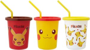 3 with skater tumbler straws Pikachu Face 21 Pokemon made in Japan 320ml SIH3ST