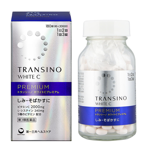 Transino Whitening Tablets White C Premium 180 Tablets (30 Days)