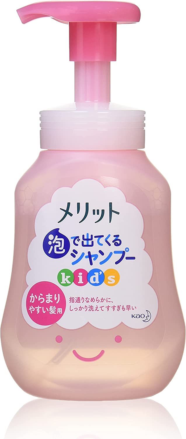 Kao's merit 300ml of hair pump body that is easy to fit from shampoo kids that appear in bubbles