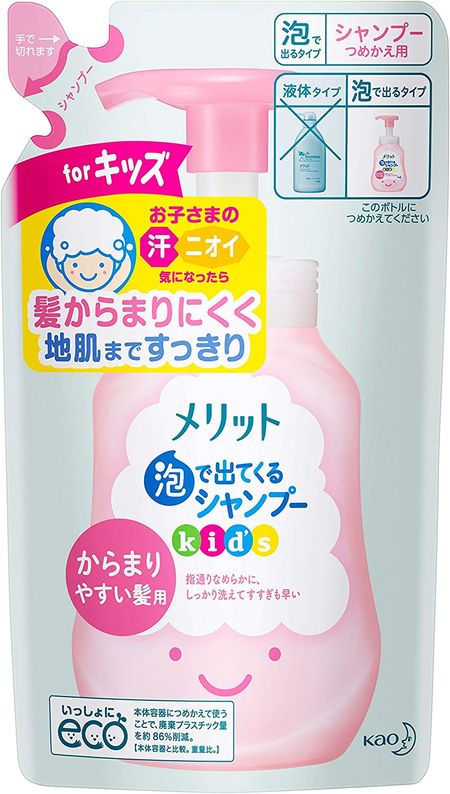 花王Merit 兒童泡沫洗髮精（針對打結髮）補充裝 240ml