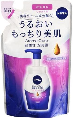 Kao Nivea Cream Care Weak Acid Foam Face Wash Refill 130ml