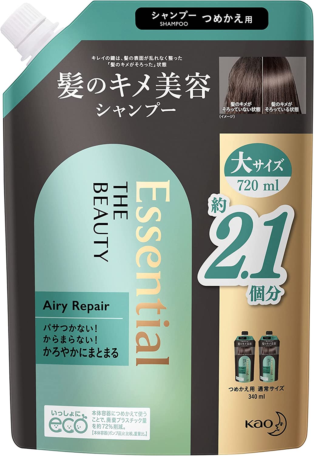 花王 Essential Kao Essential Zebutty頭髮美麗的洗髮水空調720ml