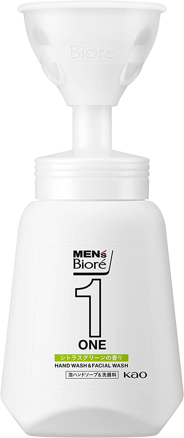 花王 Men's Biore/蜜妮男士 Kao Men's Violet One泡沫手肥皂和麵部清潔車身250ml
