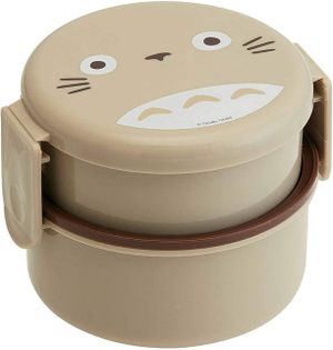 Skater round lunch box 500ml With lunch box fork next to Totoro Ghibli made in Japan