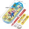 Skater Kids Antibacterial Slide Trio Set Lunch Box Chopsticks Spoon Fork Super Mario Boys Made in Japan TACC2AG-A