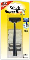 Schick Super II PlusX 2-blade holder with 2 replacement blades (1 already installed)