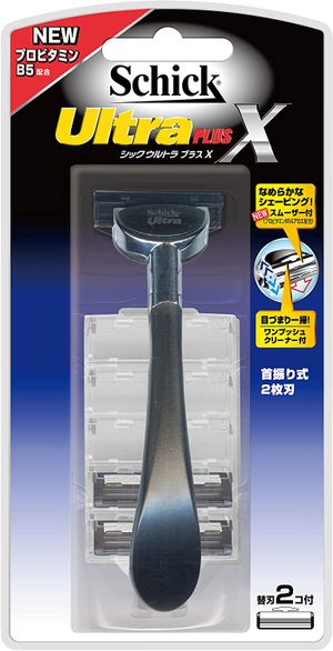 Schick Ultra PlusX Holder 2-Blade with 2 Replacement Blades (1 Blade Already Attached)