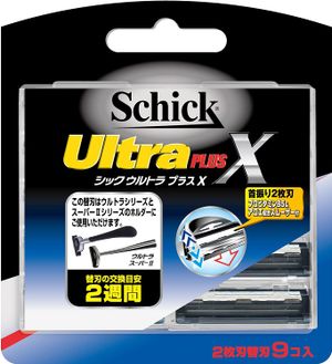 Schick Ultra PlusX 2-blade replacement blades (pack of 9)