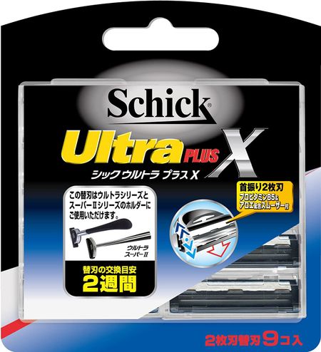 Schick Ultra PlusX 2-blade replacement blades (pack of 9)