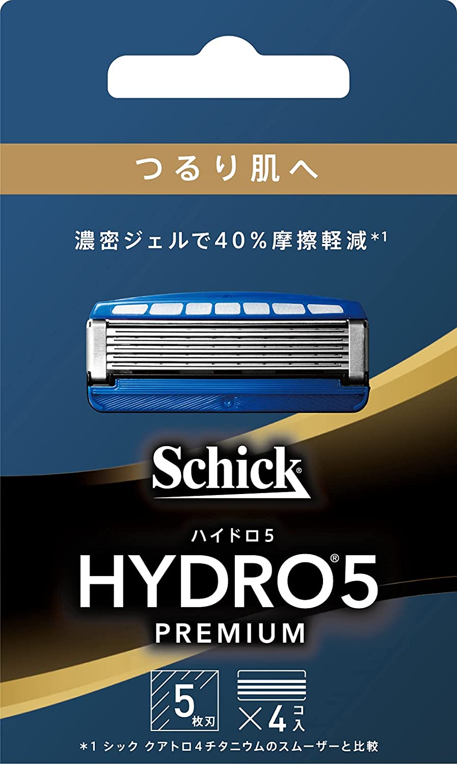 Schick 舒適牌 Schick Hydro Schick（Chic）Hydro 5高級逃生開關刀片（4件）帶皮膚防護5-葉片綠色