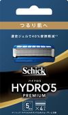 하이드로 Schick(시크) 하이드로5 프리미엄 매끈한 피부로 교체용 면도날 (4개입) 스킨가드 포함 5중날 그린