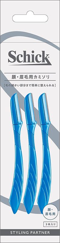 Shiq Razor Schick Men’s L-Dispo Face & Eyebrow Razors (3-Pack) | DOKODEMO